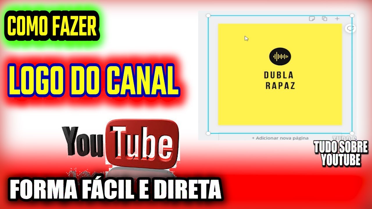 FAZER LOGO DO CANAL YOUTUBE Imagem de Perfil Fácil Com Modelos Prontos No Celular ou PC-TudoSobreYT