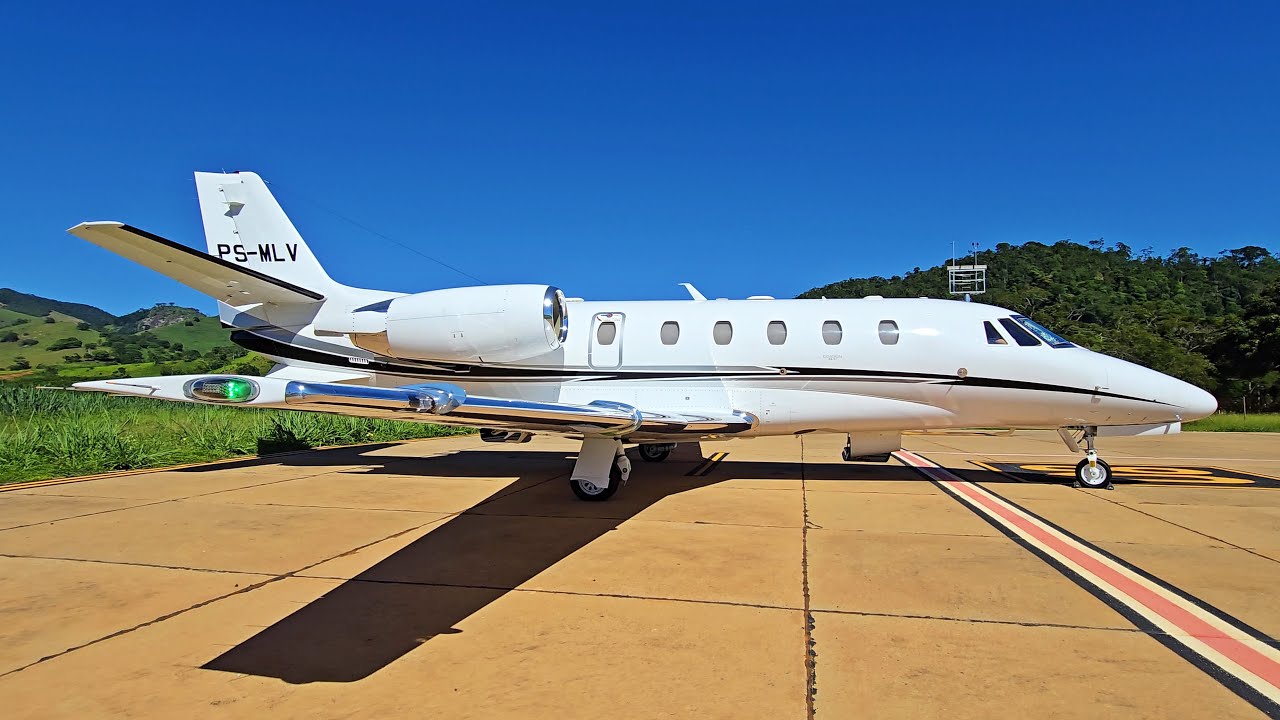 Cessna 560XL Citation XLS+ Plus Acionamento e Decolagem em Cachoeiro de Itapemirim ES