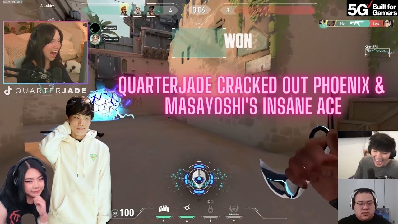 Quarterjade Cracked Out Phoenix & Masayoshi's Insane ACE ft Tenzin Sykkuno & Scarra