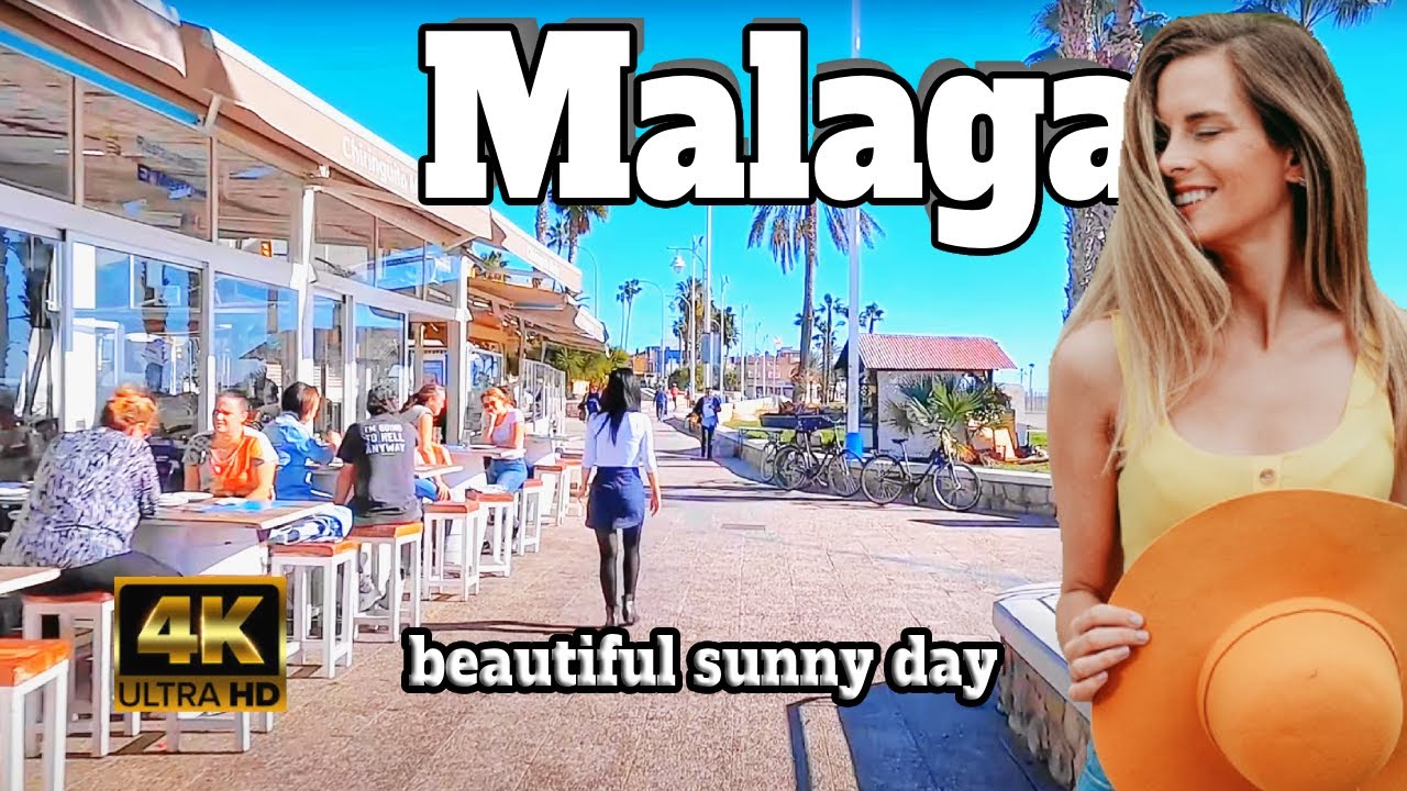 MALAGA Spain Beautiful Sunny Day | Costa del Sol andalusia [4K]