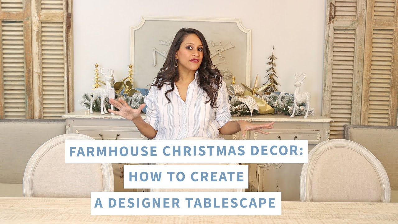 Christmas Tablescape | How to Set a Farmhouse Style Table | Amitha Verma