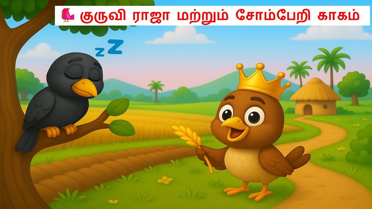 🐦 குருவி ராஜா மற்றும் சோம்பேறி காகம் | Tamil Moral Story |  Cartoon Story | CUKKOO TAMIL