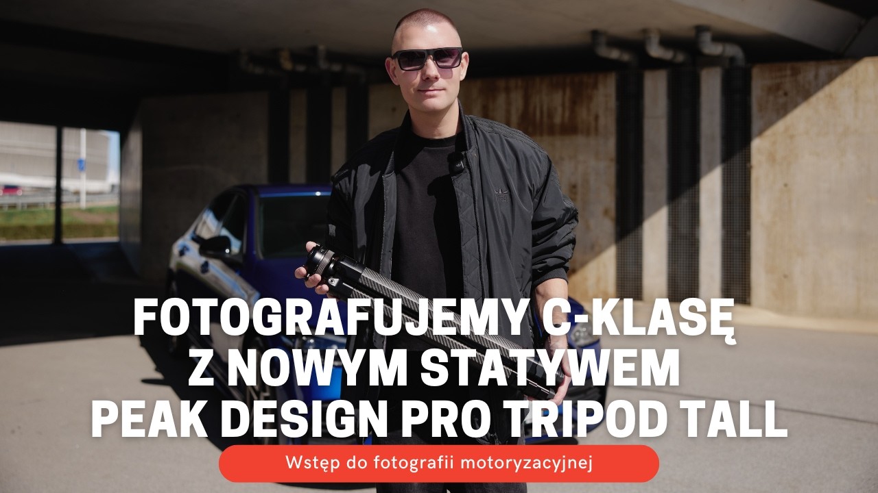 Fotografujemy Mercedesa 🏎️! Sesja motoryzacyjna ze statywem Peak Design Pro Tripod Tall 📸