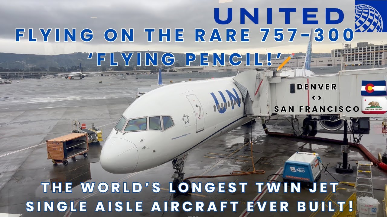 Полет на редком Boeing 757-300 компании United Airlines под названием «ЛЕТАЮЩИЙ КАРАНДАШ!» | Обзо...
