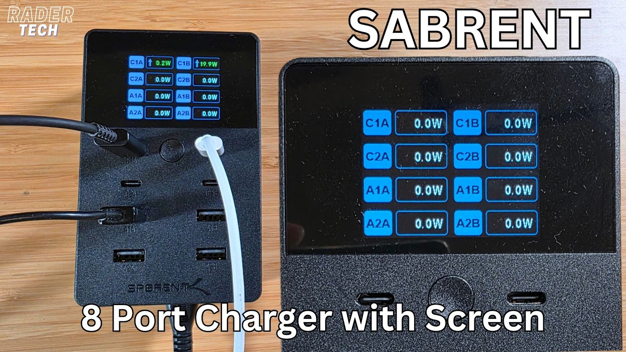 Sabrent 8 Port Charger with Screen | Destroys my old charger, not even a comparison
