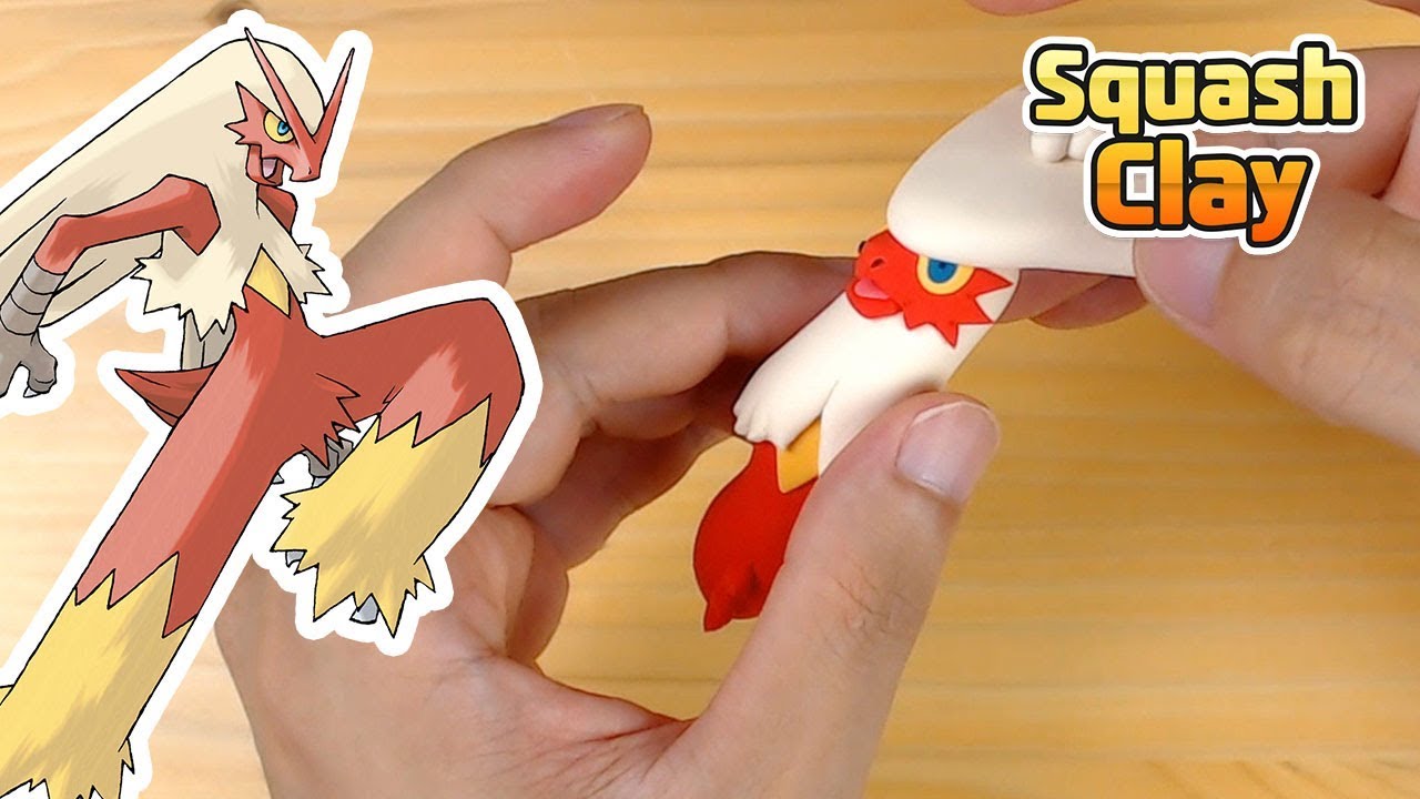 Sculpting Blaziken Fire/Fighting Pokémon Clay art