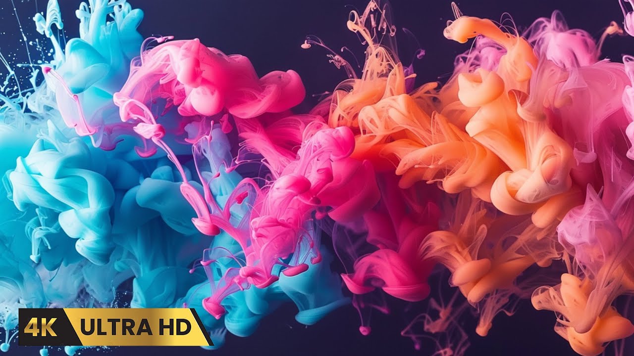 Abstract Liquid - Relaxing Screensaver 4K Background Video With Relaxing Music! Amazing Fluid