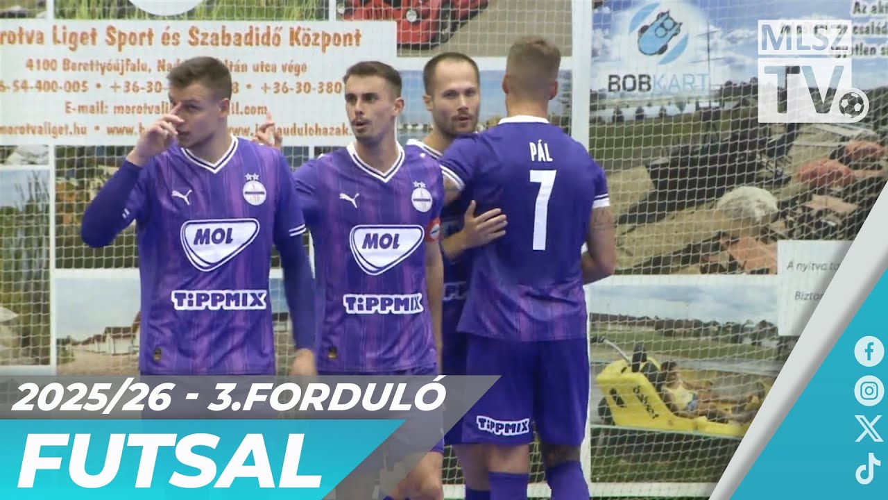 MVFC Berettyóújfalu – Újpest FC | 1-2 | Férfi Futsal NB I | 3. forduló | MLSZTV