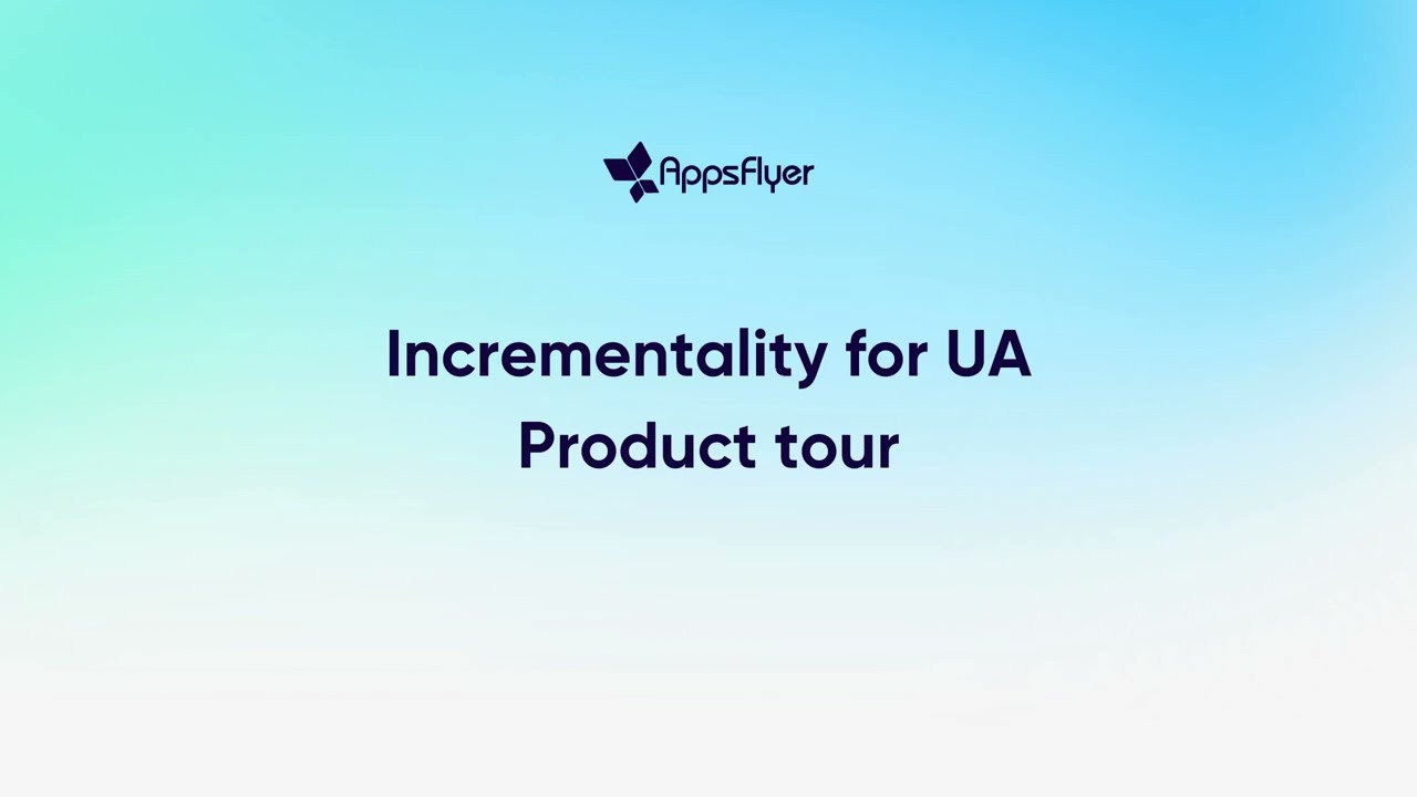 Incrementality for UA | Product tour