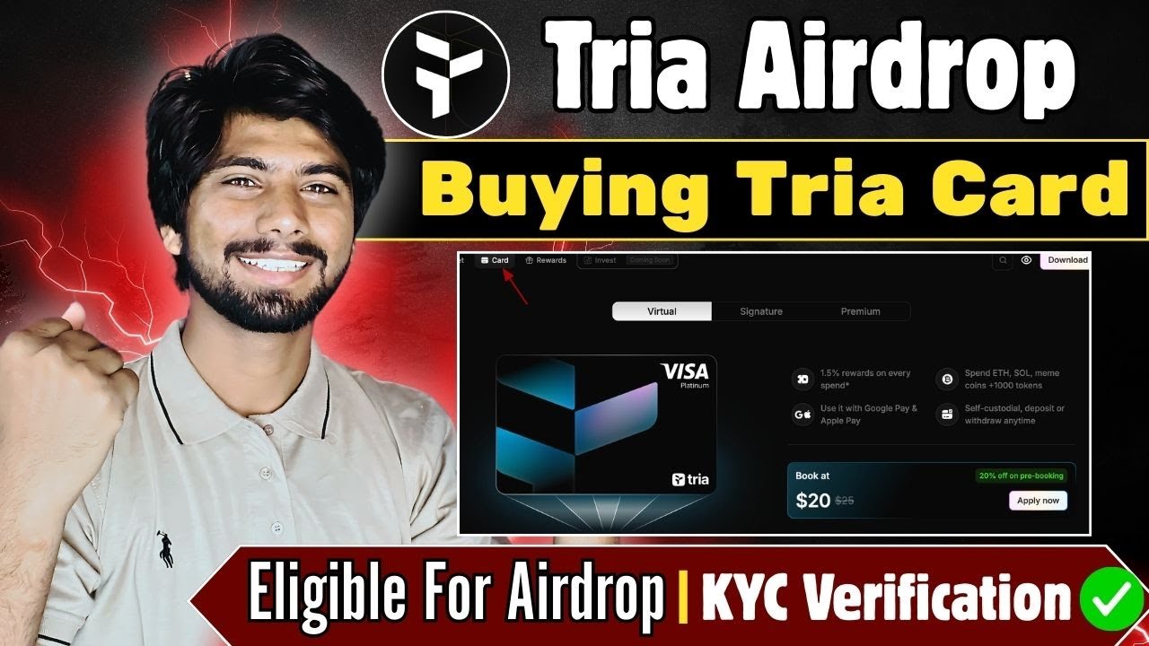 How To Buy TRIA CRYPTO CARD | Tria Airdrop KYC Verification, Tria Airdrop Update Today