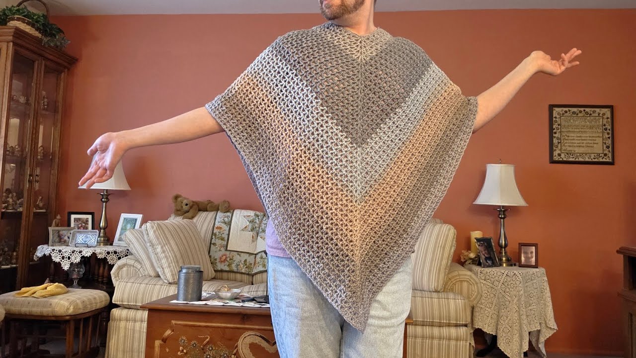The V-Stitch Poncho - Crochet Tutorial! (One Round Repeat)