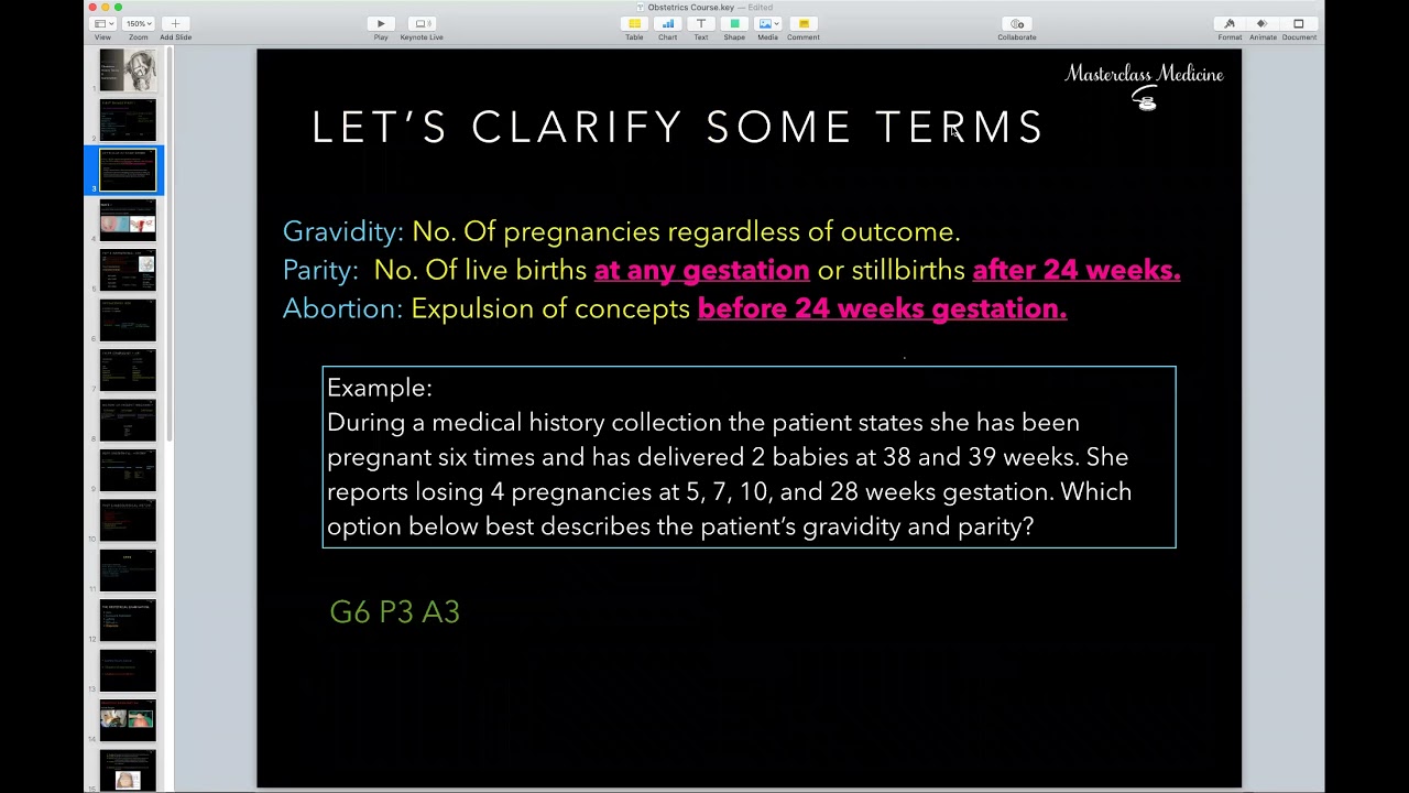 History & Examination in Obstetrics - OB course - Masterclass Medicine