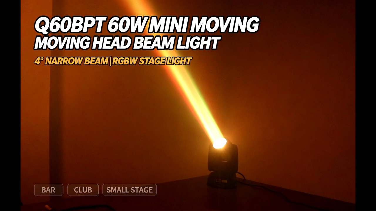 Q60BPT 60W Mini LED Moving Head Beam Light | Full Stage Lighting Effect Test