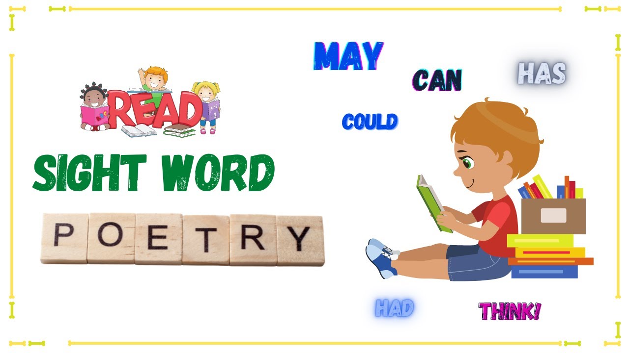 Sight Word Poetry Pages | I Can read | Learning English