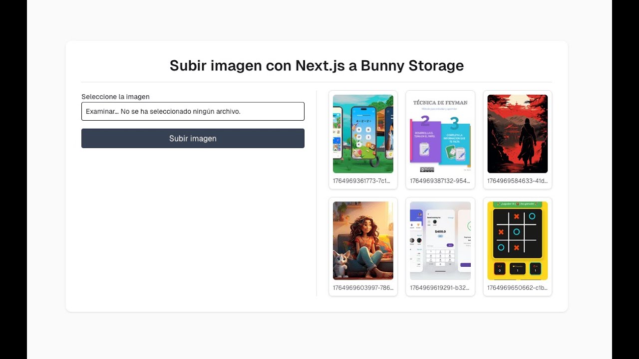 Sube Archivos a 𝗕𝘂𝗻𝗻𝘆 𝗦𝘁𝗼𝗿𝗮𝗴𝗲 con 𝗡𝗲𝘅𝘁.𝗷𝘀 ¡Fácil y Rápido!