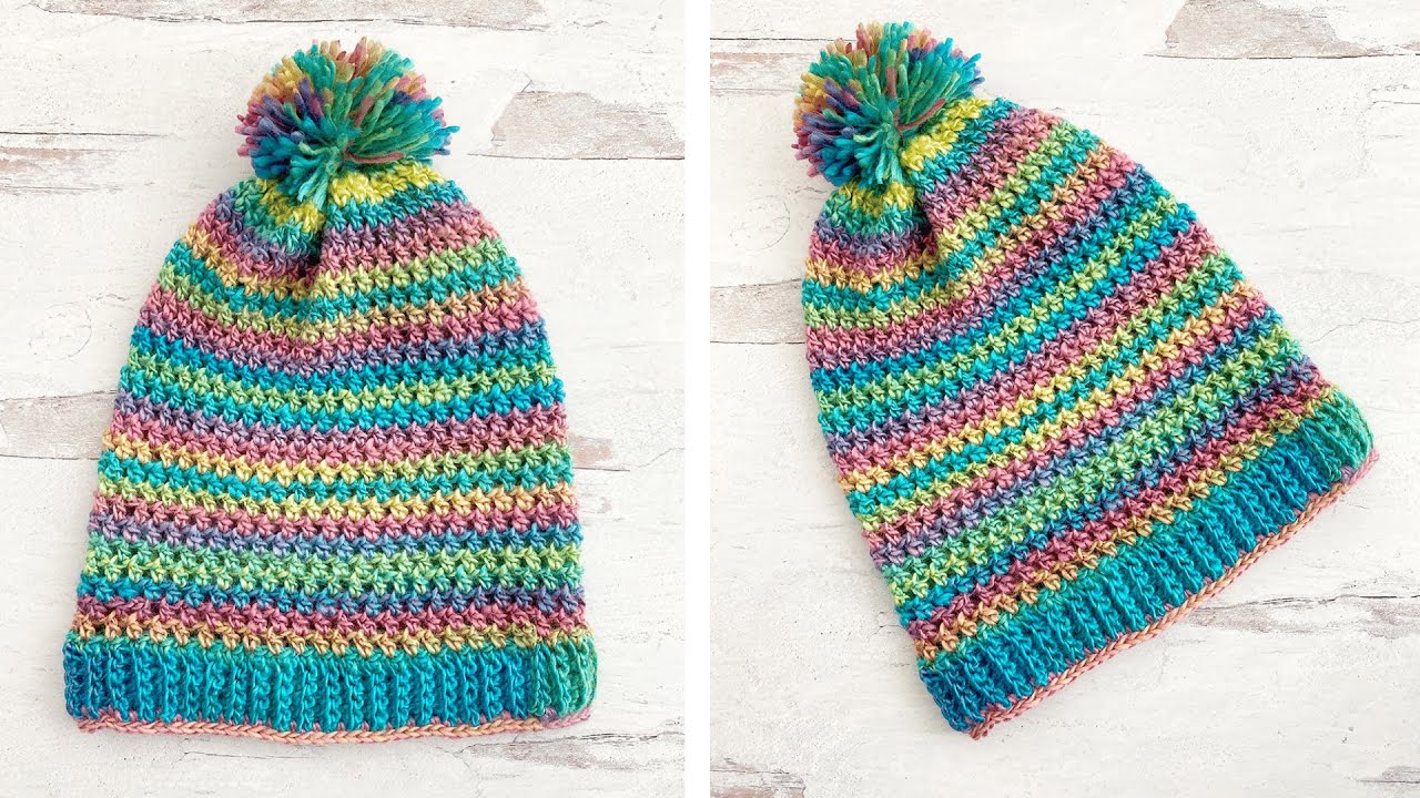 Easy Crochet Slouchy Beanie For Beginners | How To Crochet A Beanie
