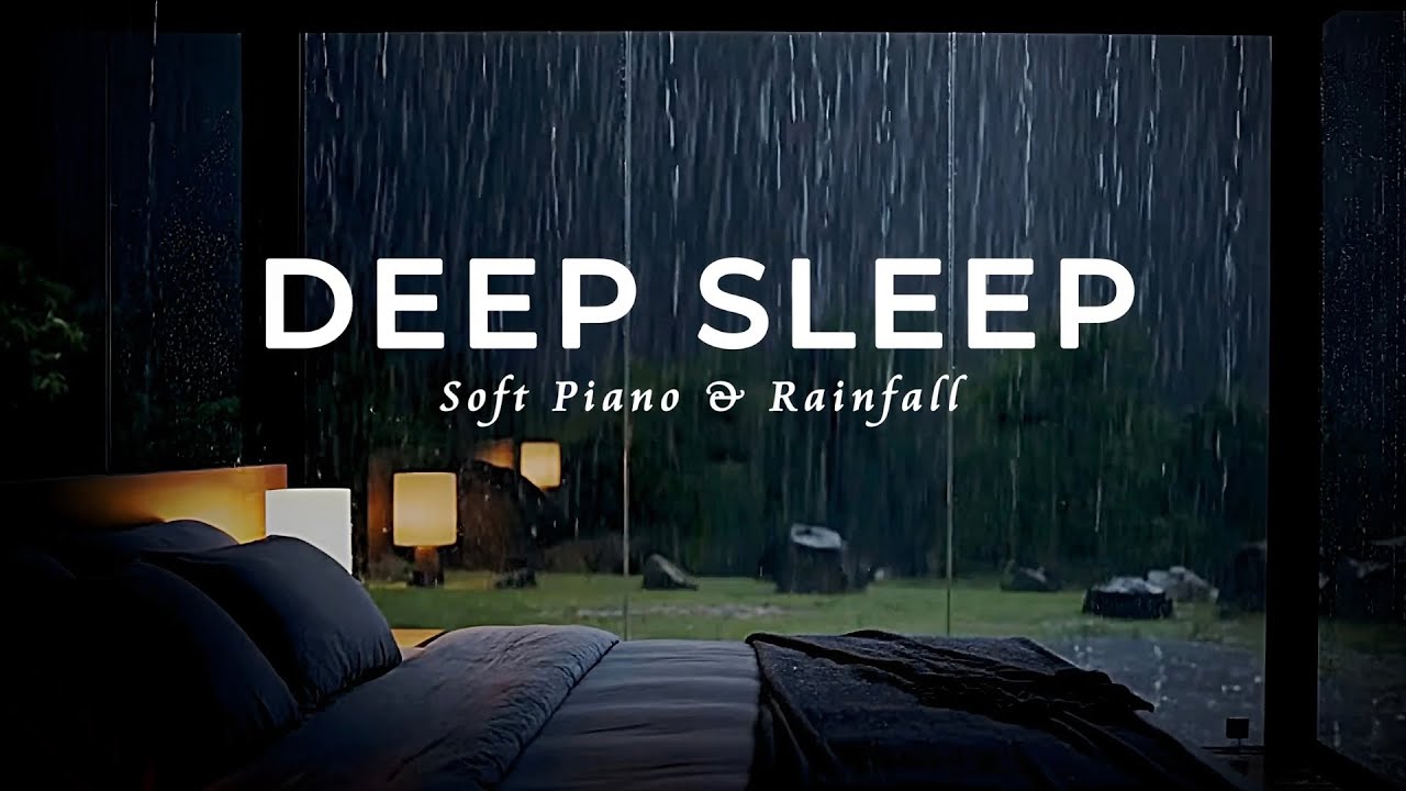 Deep Sleep in 3 Minutes | 2 Hour Soft Piano and Rain for an Overactive Mind