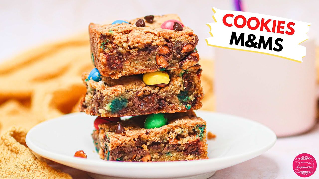 La recette des cookies bars aux M&M's