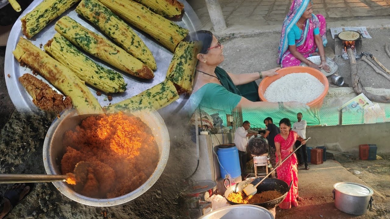 उपसरपंच यांच्या घरी नारायणगिरी महाराजांच्या 17 व्या पुण्यतिथी निमित्त जेवणाचा कार्यक्रम। पोखरी हवेली