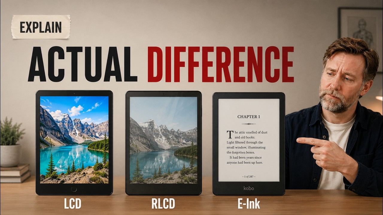 В чем РЕАЛЬНАЯ разница между LCD, RLCD и E-Ink