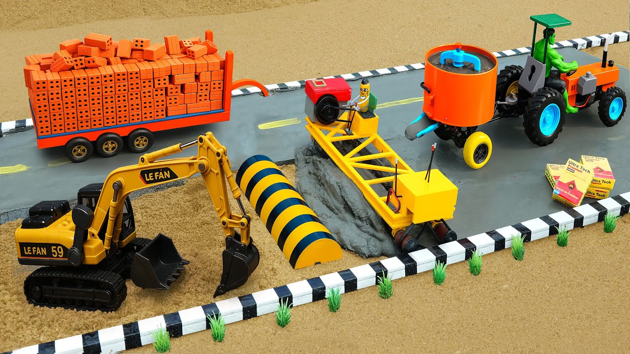 DIY Truck Builds a Modern Concrete Workshop for Heavy Machines