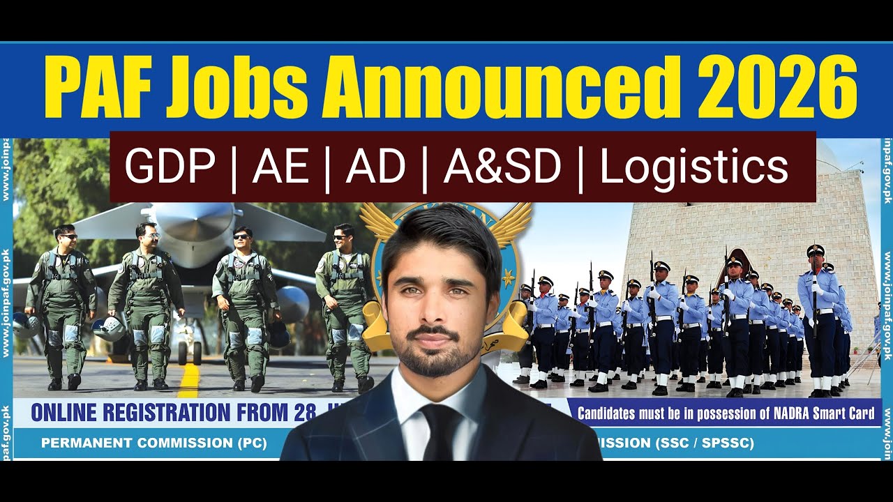 Ep#2 PAF Commission Jobs Are Announced 2026 | Join Pak Air Force As GDP, AE, AD, A&SD, Logistics