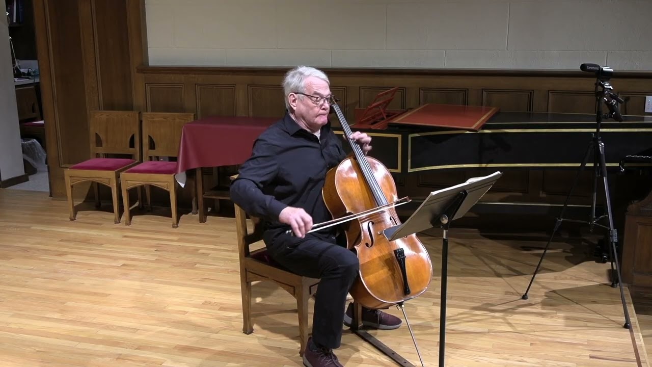 BATC 2026: Peter Thurlow, Cello, plays Bach's Cello Suite #2 in D minor (BWV 1008)