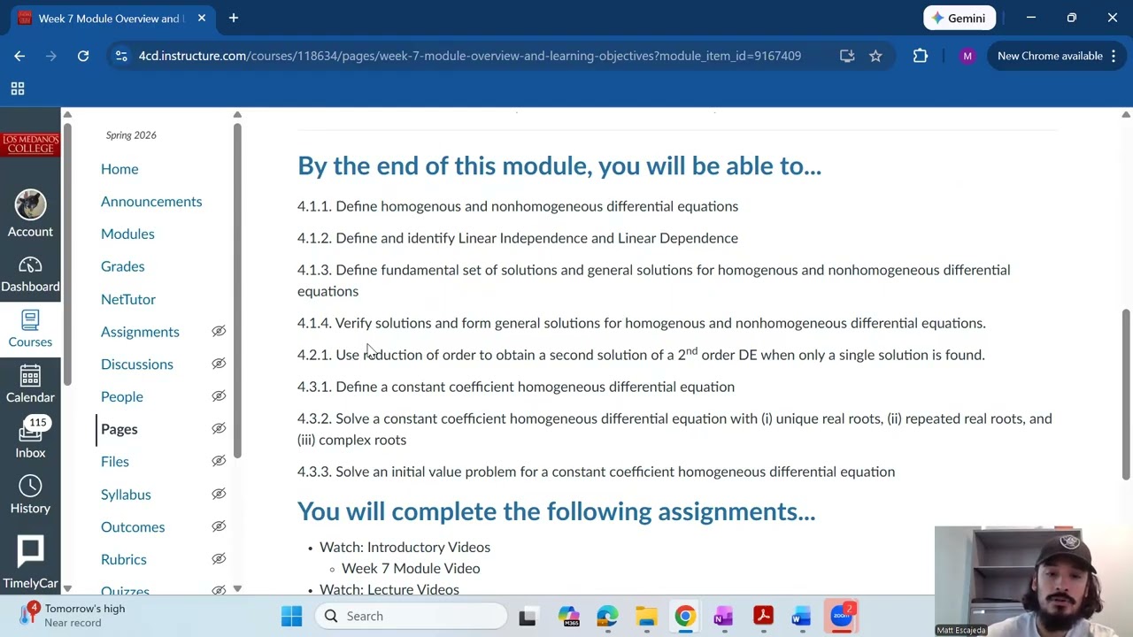 Math 240 Week 7 Module Video