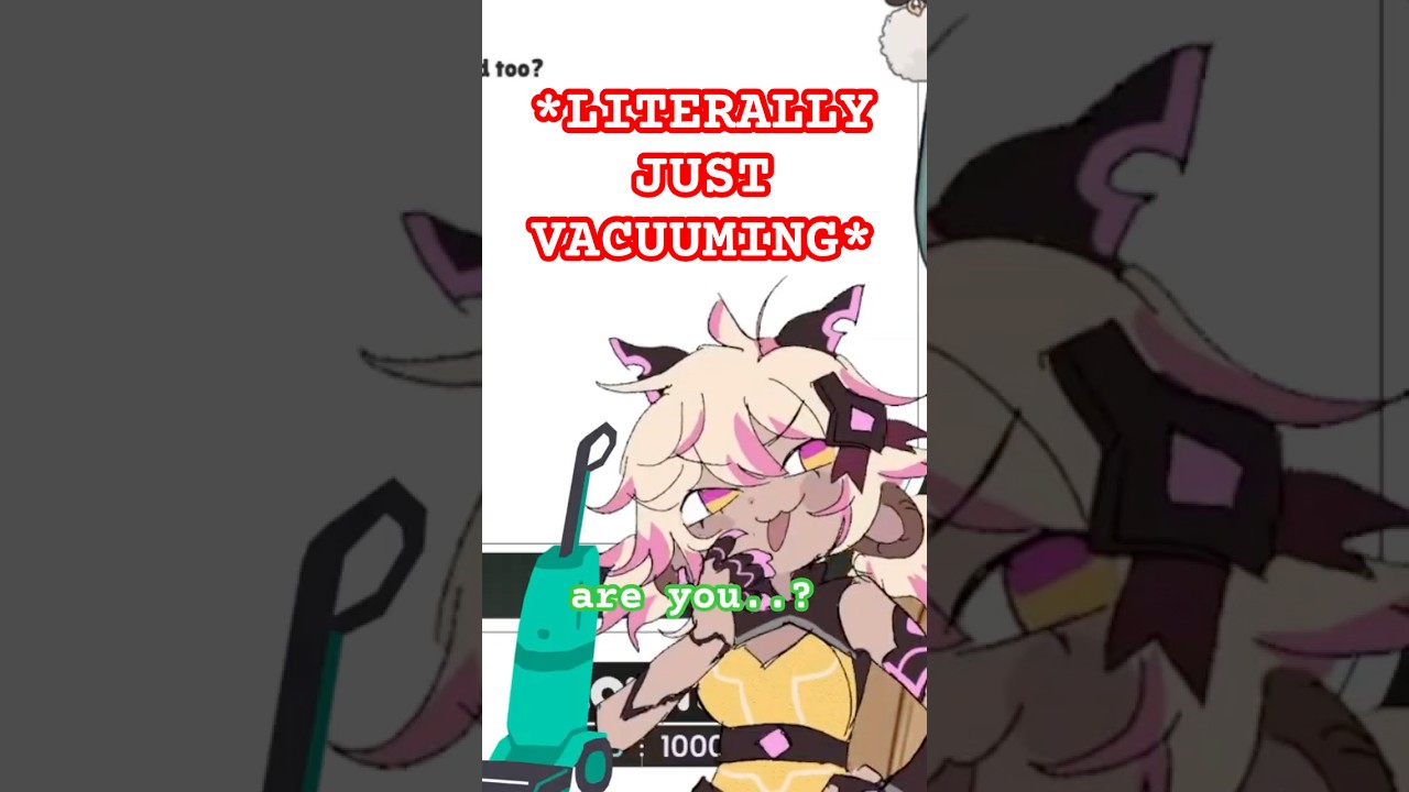 Kokonuts stunlocks Crelly by vacuuming #crelly #vtuber #twitch #kokonuts