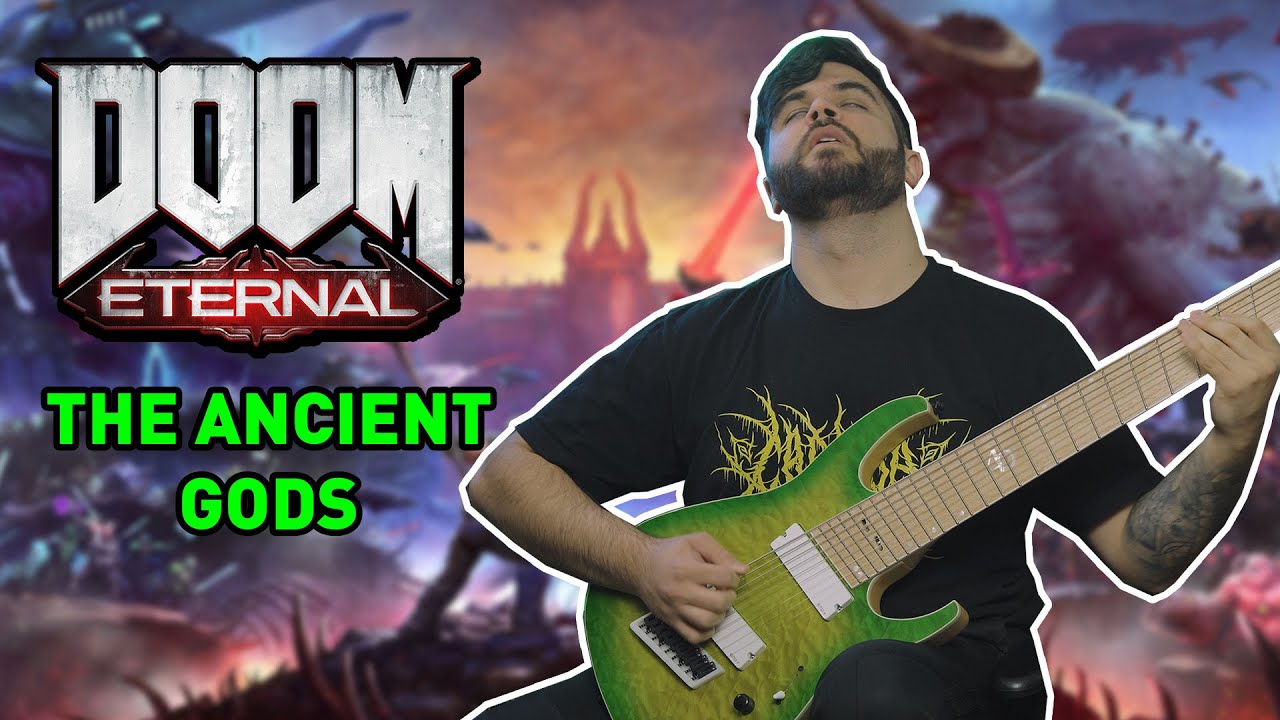 THE ANCIENT GODS Credits Theme Song (David Levy, DOOM Eternal) // 9 String Guitar Cover
