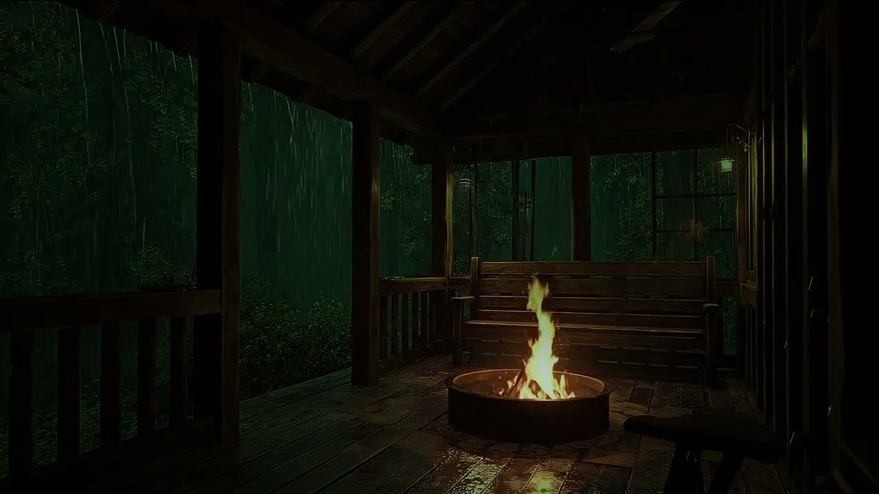 Peaceful Thunderstorm & Rainfall 🌧️ Natural Sleep Aid Ambience for Deep Night Rest