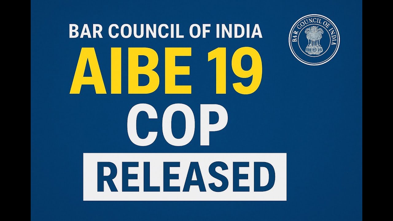AIBE 19 COP RELEASED | Certificate of Practice | Bar Council of Delhi | Bar Council of INDIA | COP |