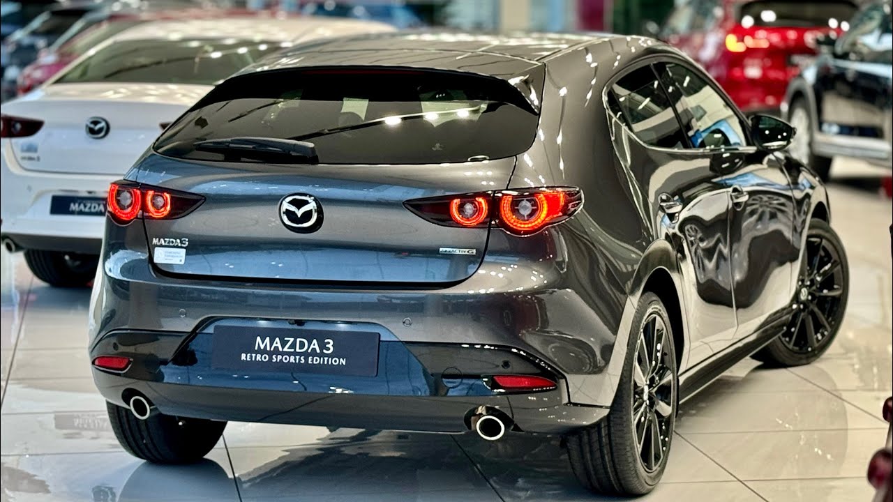 2025 Mazda 3 Retro-Sports Edition :  Luxury Hatchback Machine Gray Metallic
