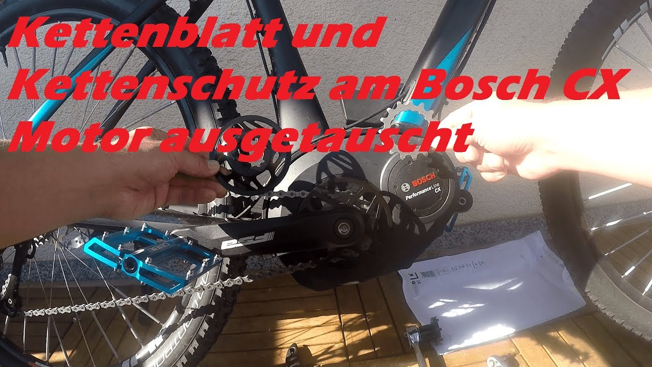 Größeres Kettenblatt und größeren FSA Kettenschutz am Bosch CX Motor montieren
