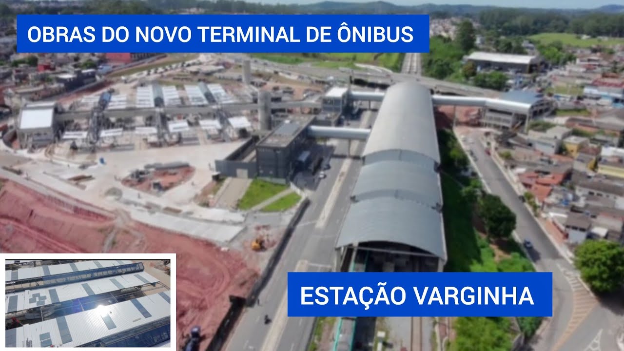 AS OBRAS DO NOVO TERMINAL DE ÔNIBUS VARGINHA AO LADO DA ESTAÇÃO VARGINHA 