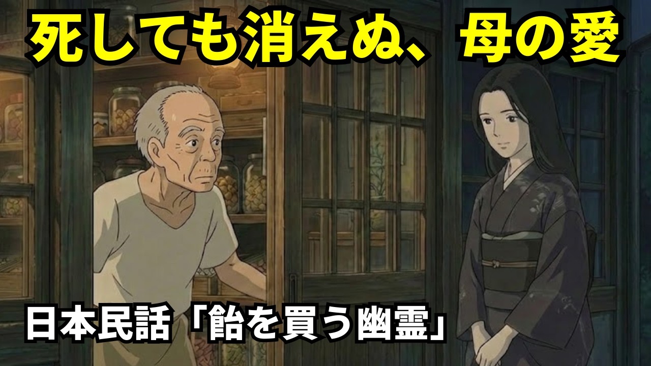「飴を買う幽霊」日本民話｜墓の中から聞こえる赤ん坊の泣き声と、母の深い愛