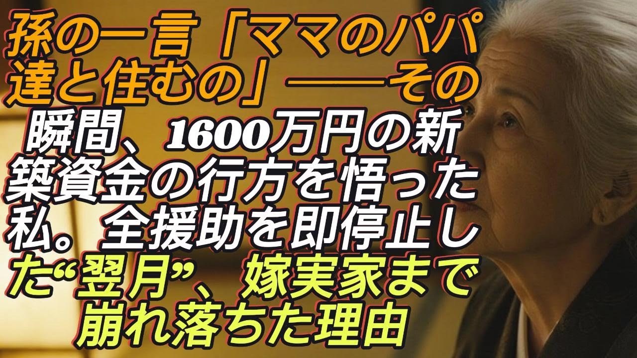 孫「ママのパパ達と住むんだ！」私「は？」新築資金1600万を騙し取った息子夫婦→即、全援助を打ち切った結果、嫁実家ごと地獄に落ちた