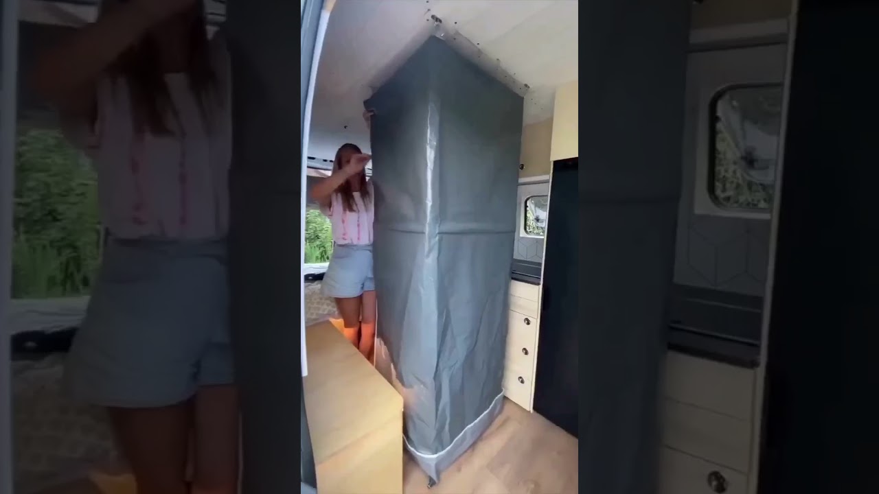 DIY indoor shower setup🚿