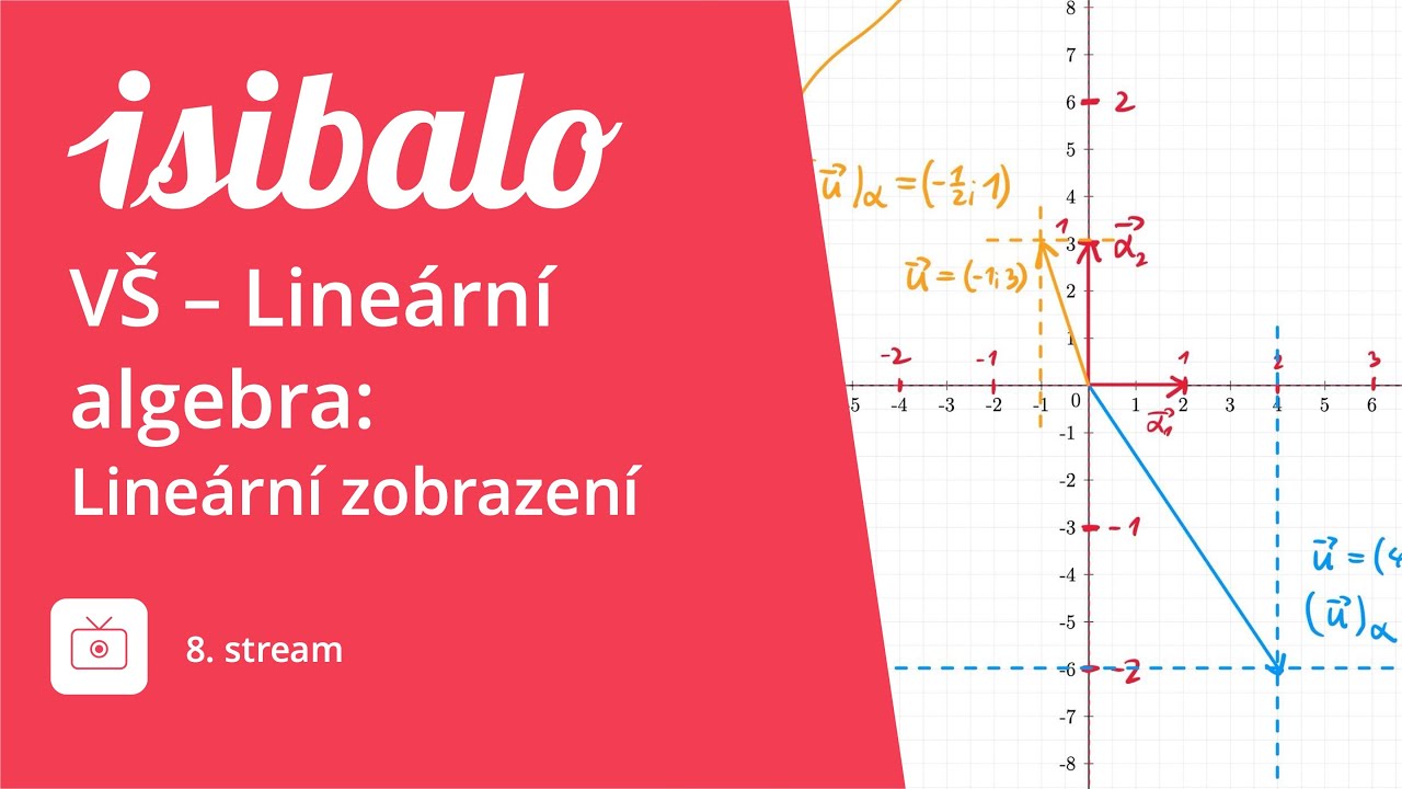 🔴 ISIBALO ŽIVĚ: V&Scaron; - Line&aacute;rn&iacute; algebra: Line&aacute;rn&iacute; zobrazen&iacute; (8. stream)