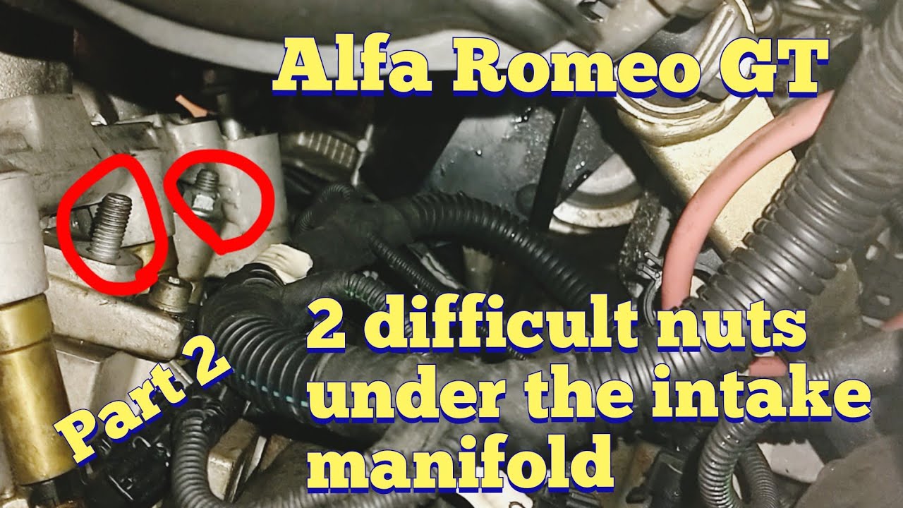 Alfa Romeo GT, difficult bolts in the intake manifold, part 2.