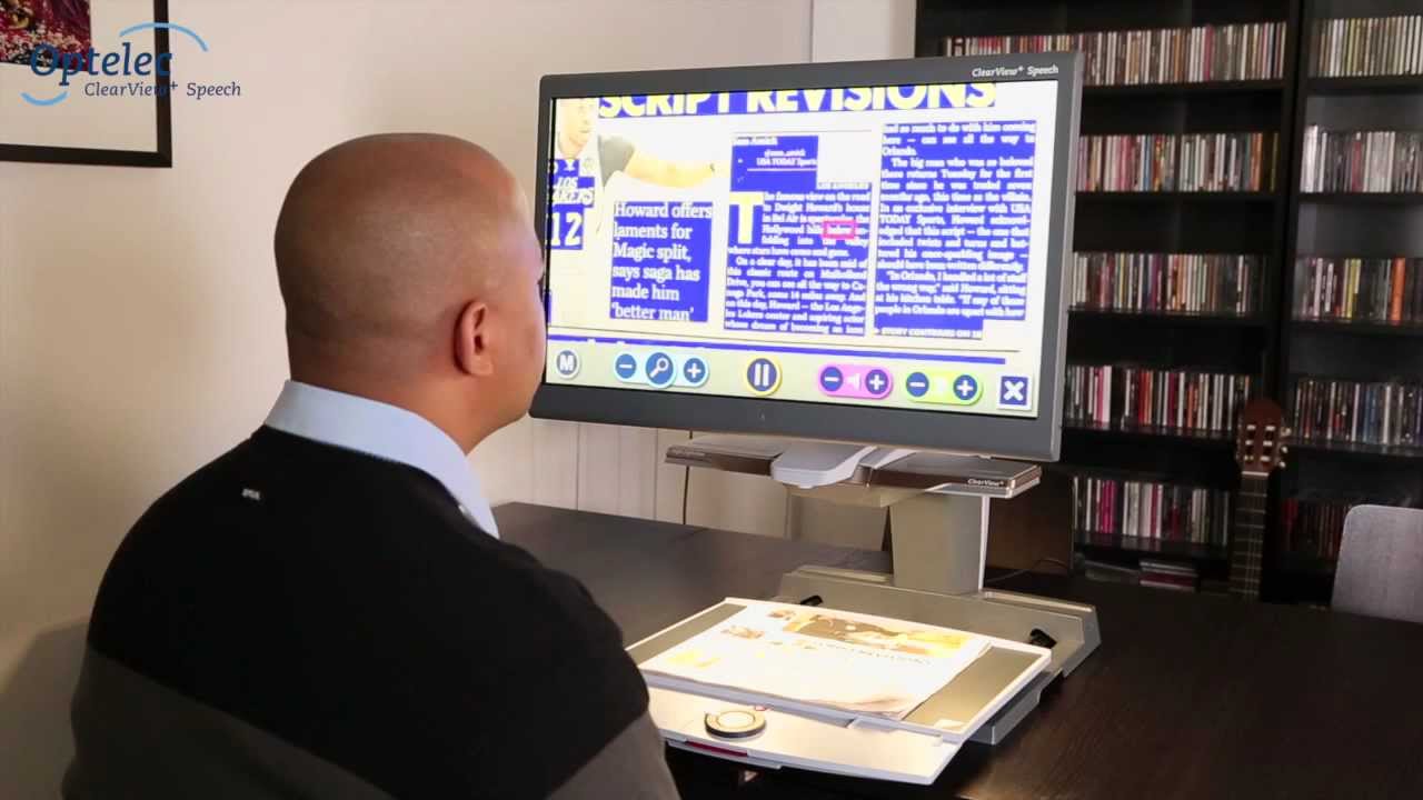 Desktop Video Magnifier Optelec ClearView+ Speech