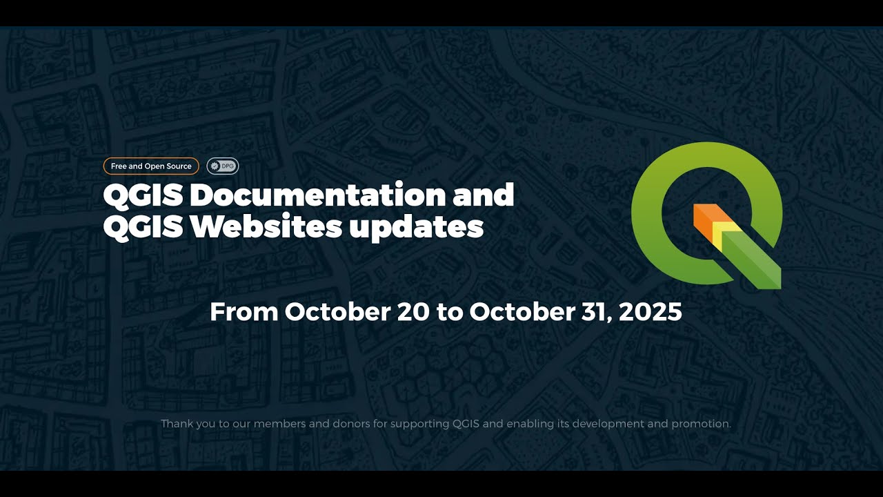 Обновления документации и веб-сайтов QGIS с 20 по 31 октября 2025 г.