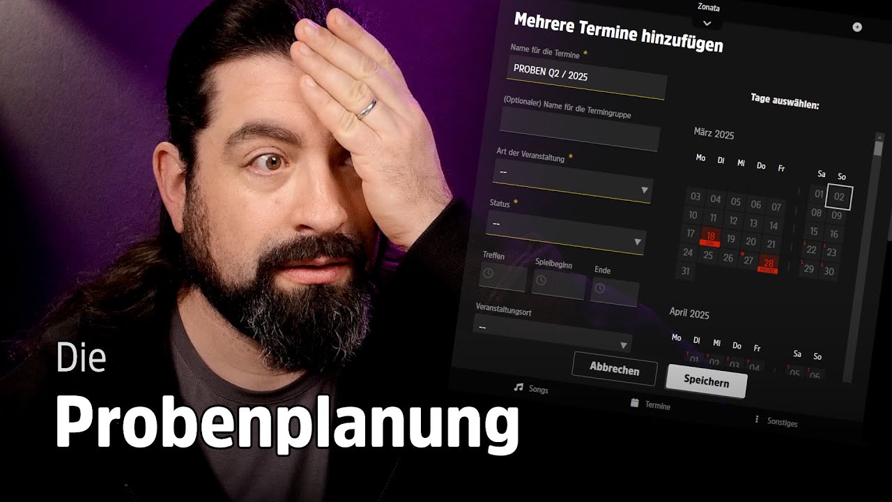 Bandproben-Serien einfacher mit BANDZONE organisieren