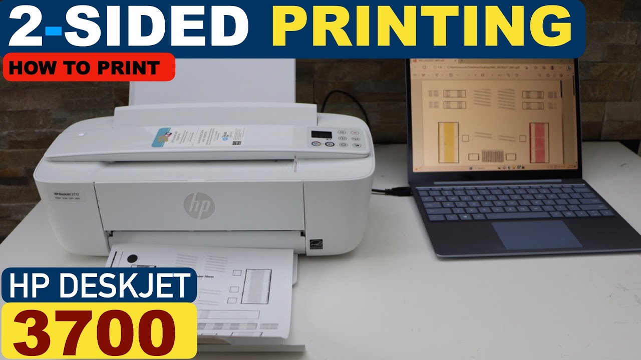 Как выполнить двустороннюю печать на принтере серии HP DeskJet 3700?