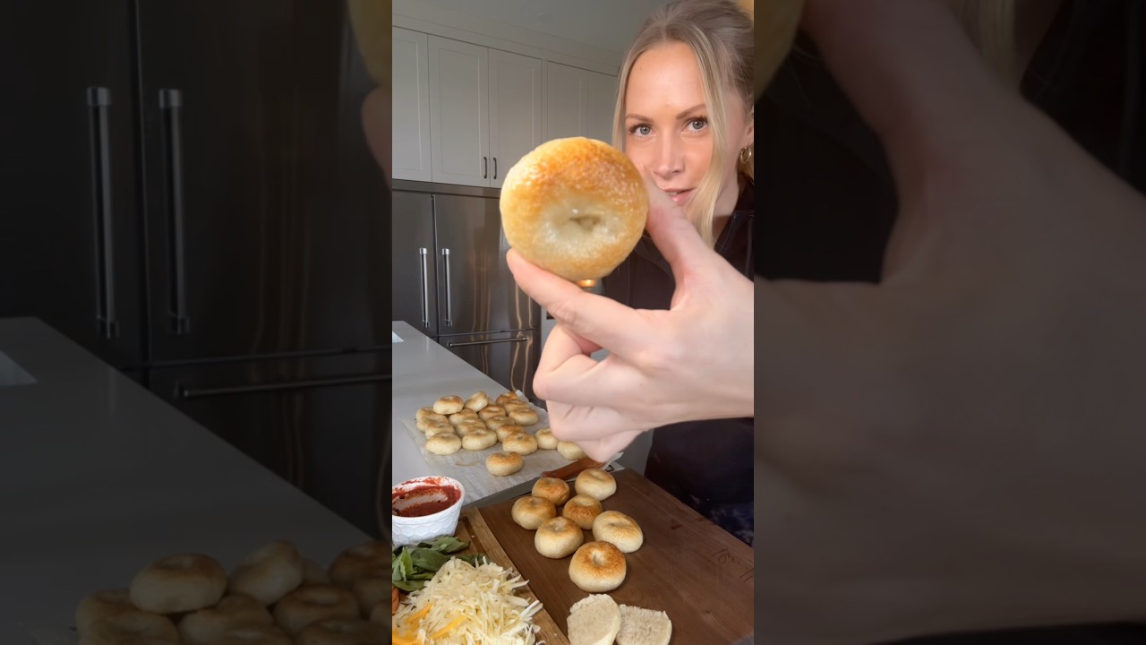 Your kids will be obsessed. #recipe #sourdough #pizza #pizzarecipe #homemadefood #food #bagels
