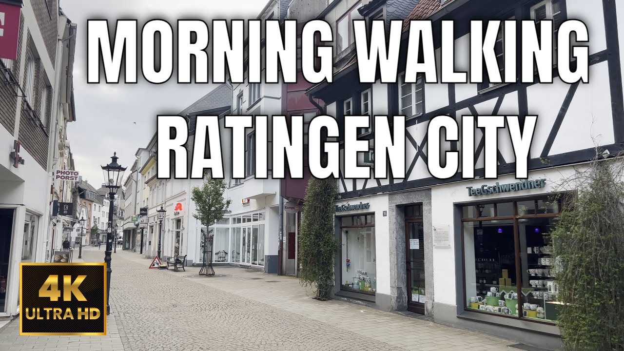 [ 4K UHD 60fps ]  Walking In The Morning In Ratingen | Germany 2023