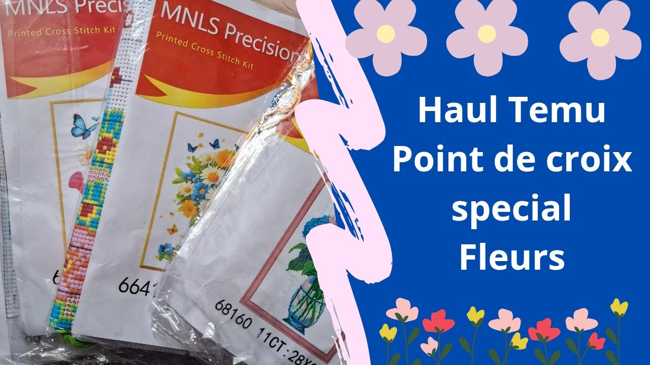 Haul temu point de croix special fleurs