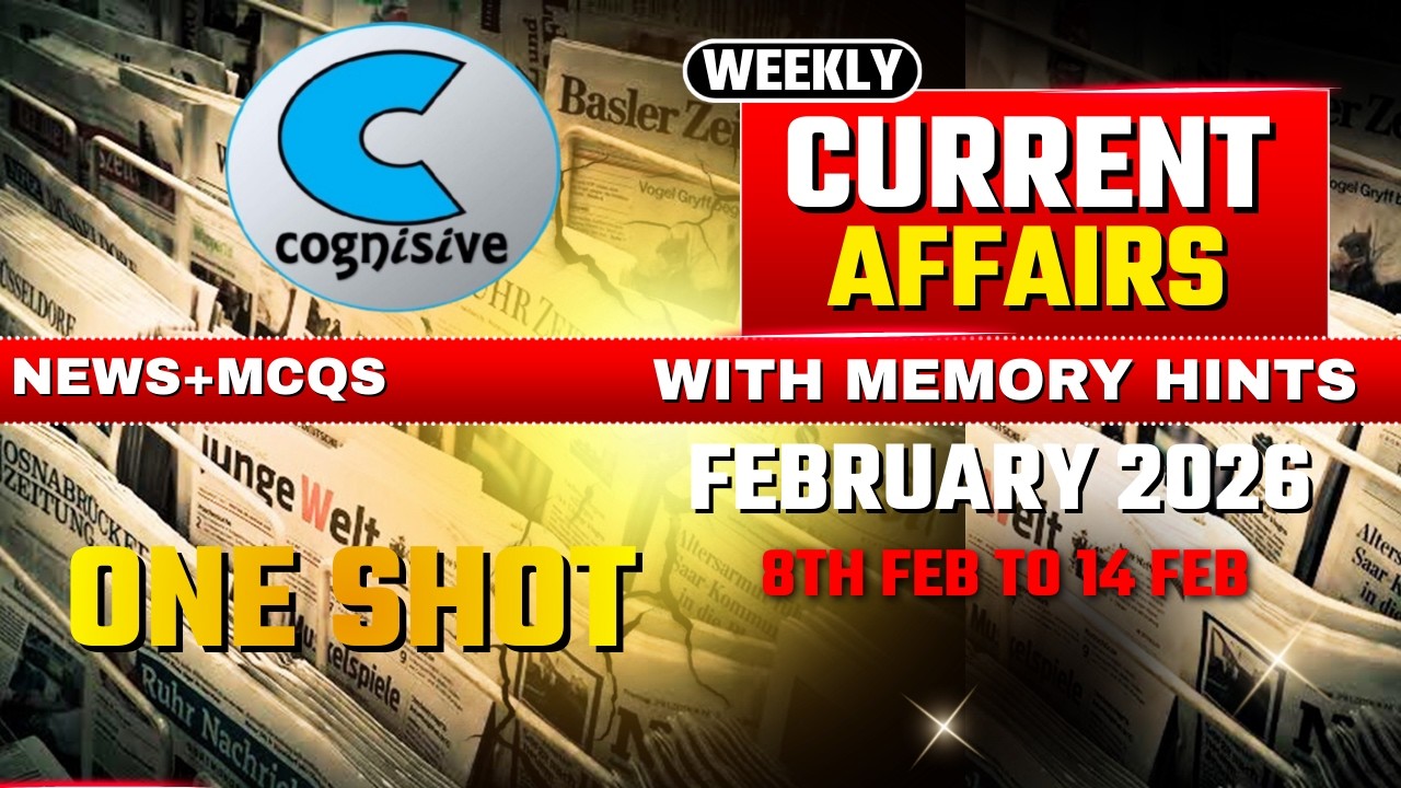 Weekly Current Affairs 8th to 14th Feb 2026 🔥 | SSC | JKSSB | JKP Constable | Exam MCQs