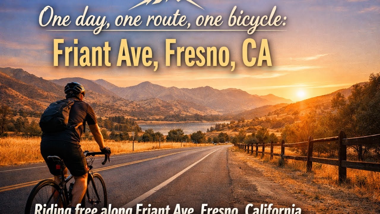 🌄 One day, one route, one bicycle: Friant Ave, Fresno, CA🚴‍♂️ Riding free along Friant Ave