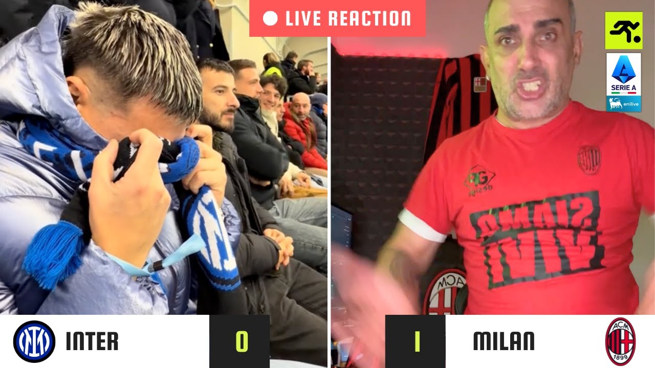 INTER-MILAN 0-1 LIVE REACTION | TIFOSI INTERISTI vs MILANISTI | TIFOSIAMO
